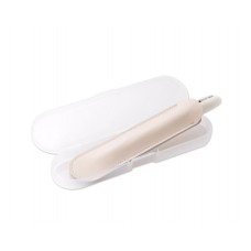 Luxury Leather Single Pen Holder with Transparent Case - White