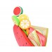 Fruit Shaped Stationery Set with Pencil Case Pens and Sticky Notes - A