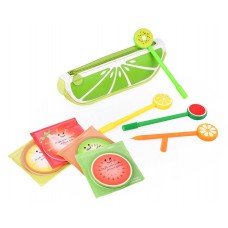 Fruit Shaped Stationery Set with Pencil Case Pens and Sticky Notes - B