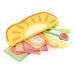 Fruit Shaped Stationery Set with Pencil Case Pens and Sticky Notes - C