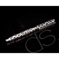 Leopardo Swarovski Crystallized Long Ball Pen - Silver