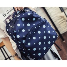 Dot Print Casual Style School Backpack - Blue