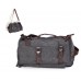 Casual Style Large Capacity Canvas Travel Bag - Black