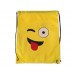 6 Pcs Emoji Drawstring Bags Emoticon Drawstring Backpack