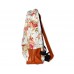 Floral Print Canvas Backpack - White