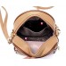 Classy PU Leather Shoulder Bag with Adjustable Strap - Beige
