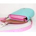 PU Ostrich Leather Multi-way Shoulder Bag - Pink and Light Blue