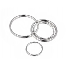 Round Split Key Chain Rings Set of 40 - Silver