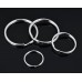 Round Split Key Chain Rings Set of 40 - Silver