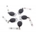 5 Pcs Retractable Badge Holders for Key Cards - Black