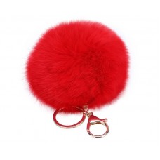6 Pcs Fluffy Fur Ball Keychain