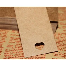 100 Pcs 9cm x 4cm Kraft Blank Hang Paper Tags with Hemp Rope